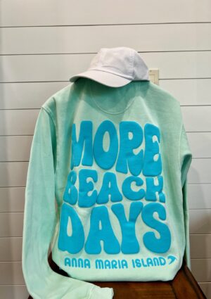 More Beach Days Puff Print Crew