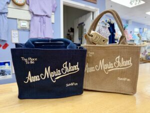 Stitched Anna Maria Island Zipper Tote