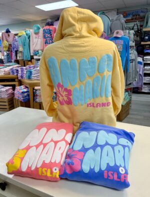 Anna Maria Island Hibiscus Puff Hoodie
